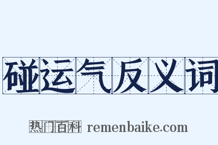 碰运气反义词是什么意思的图片